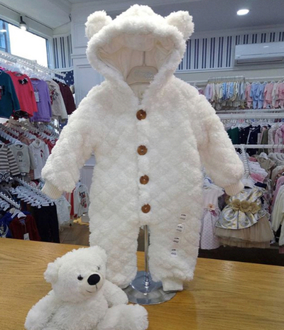 Комбінезон з капюшоном "Барашка", вовна мериноса ТМ "Caramell" (80 см)