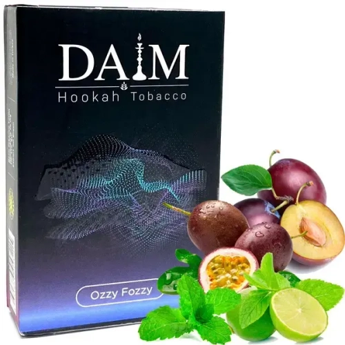 Табак Daim Ozzy Fozzy (Даим Оззи Фоззи - Маракуйя Слива Лайм Мята) 50г