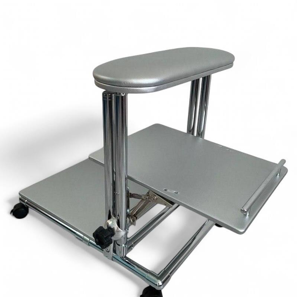 Подставка для педикюра Tertio 2 в 1 с низкой полкой на колесиках