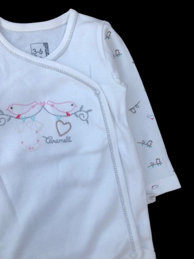 Боді з довгим рукавом "Пташка", бавовна ТМ "Caramell"