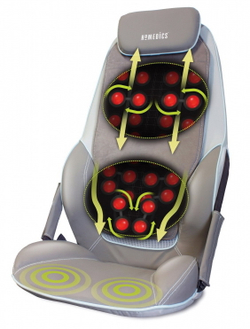 Масажна накидка HoMedics Shiatsu MAX Deluxe з розворотного ролами, прогревом, вібрацією в сидінні і чохлом