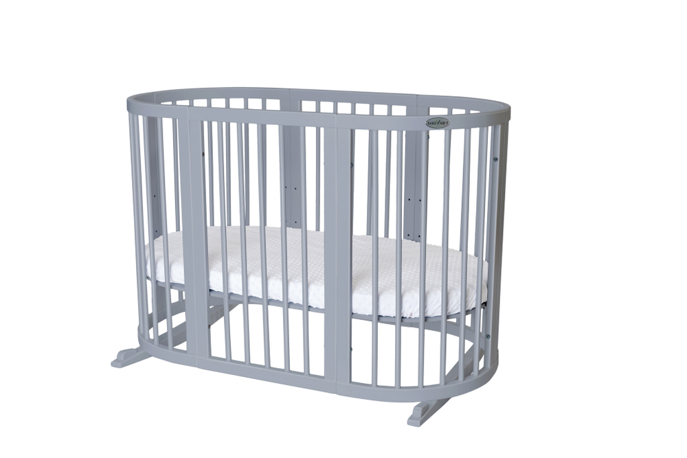 Детская кроватка-трансформер Ingvart Smart Bed 9 в 1 Oval (60*72) с сердечками