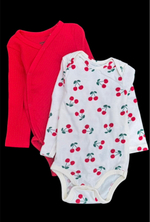 Боді з довгим рукавом "Вишеньки", бавовна, мустанг ТМ "Sin Say"