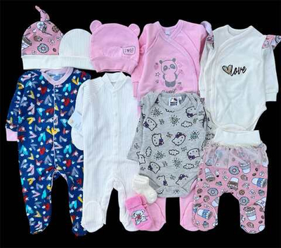 Гарний набір одягу для новонародженої дівчинки, якісний одяг для немовлят, осінь-зима, зріст 62 см, бавовна