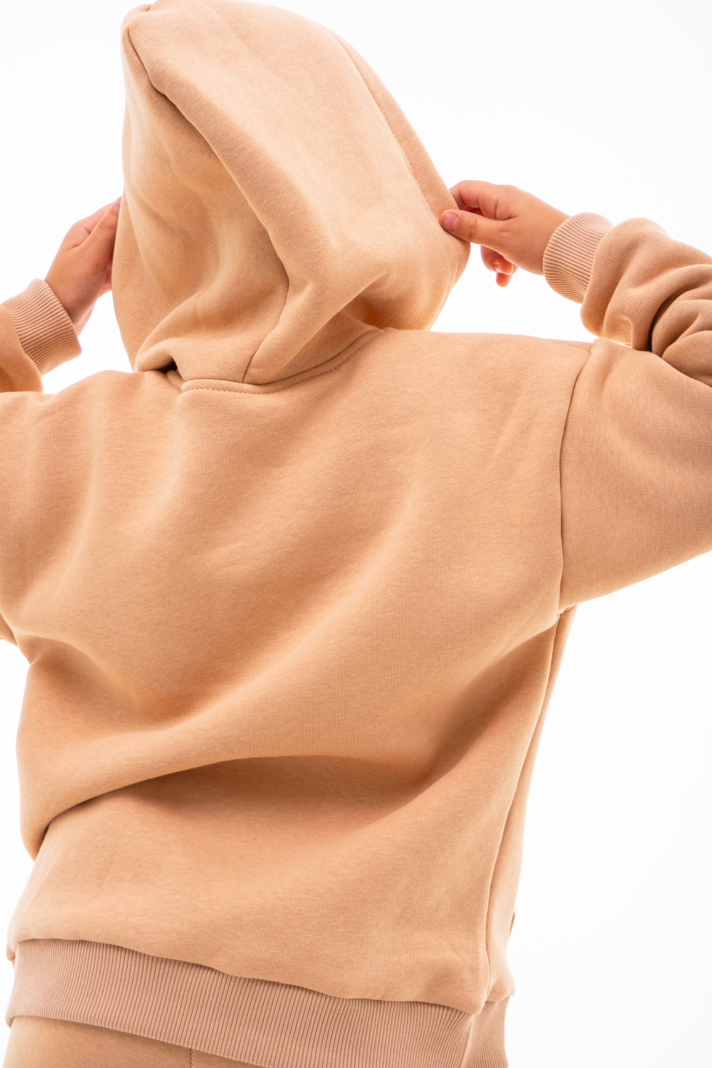 Дитячий спортивний утеплений костюм Kindamor Warm Autumn Beige для дівчинки, фліс бежевий