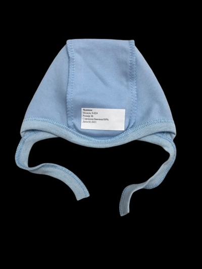 Шапочка із завязками, інтерлок ТМ "Happy ToT" (0-1 міс, 36 см)