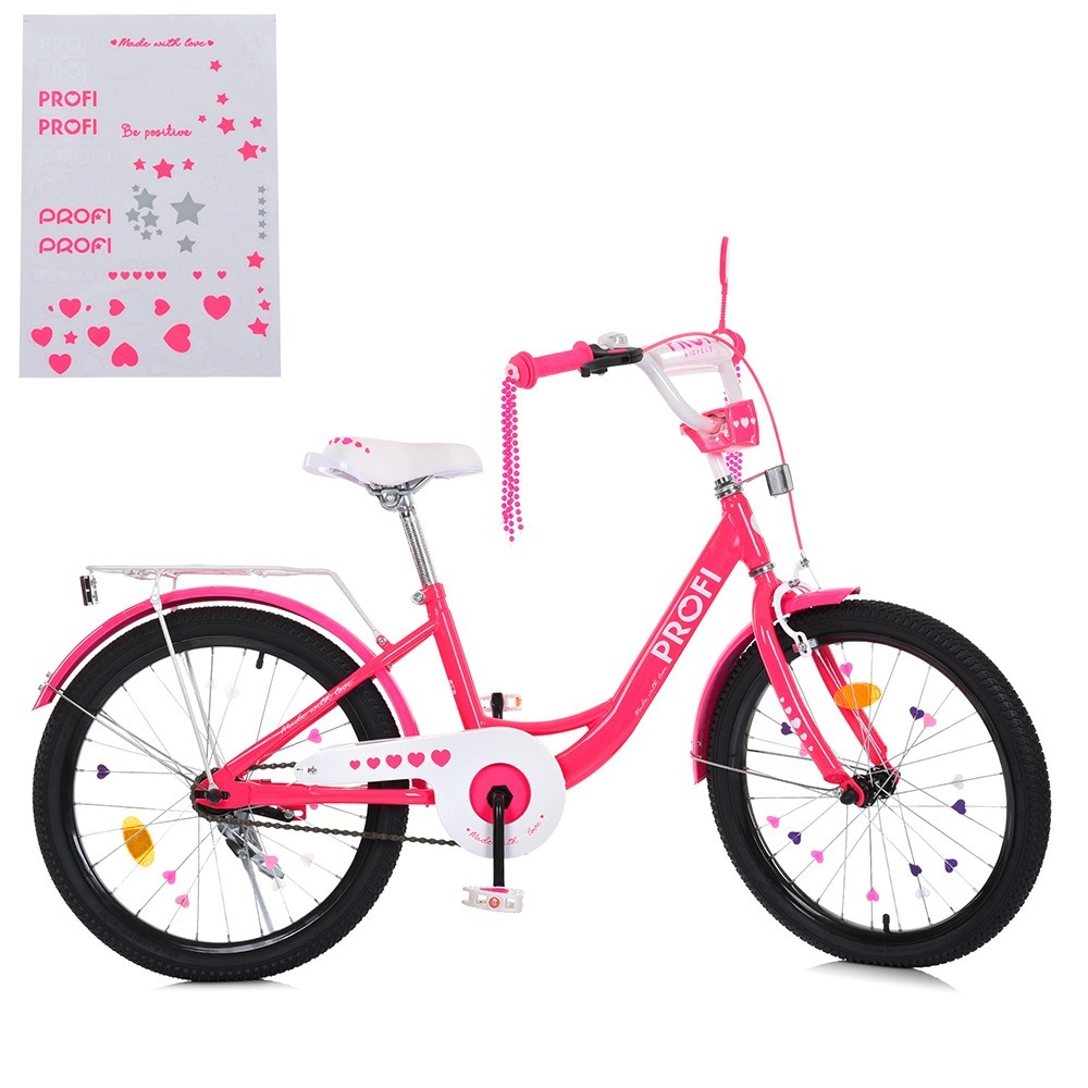 Дитячий велосипед для дівчинки Profi Princess 20 дюймів з багажником