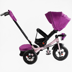 Дитячий триколісний велосипед Best Trike 6088 F надувні/фара, з USB, пультом, батьківською ручкою