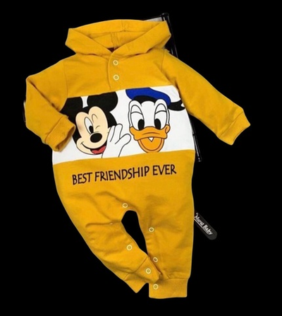 Ромпер із капюшоном "Best friendship ever", двунитка (56 см)