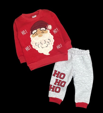 Костюм 2в1: світшот, штани "Новорічний", двунитка з начосом (74 см)