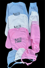 Комплект 3в1: сорочечка, повзунки, шапочка "Щастя починається з мене", футер ТМ "UA" (56 см)