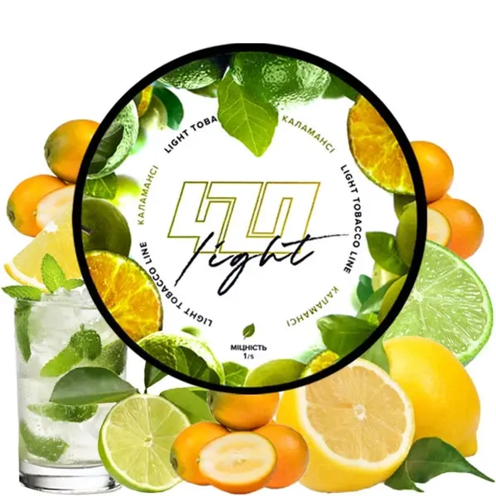 Табак 420 Light Каламанси - Коктейль Кумкват Лайм Лимон 100г