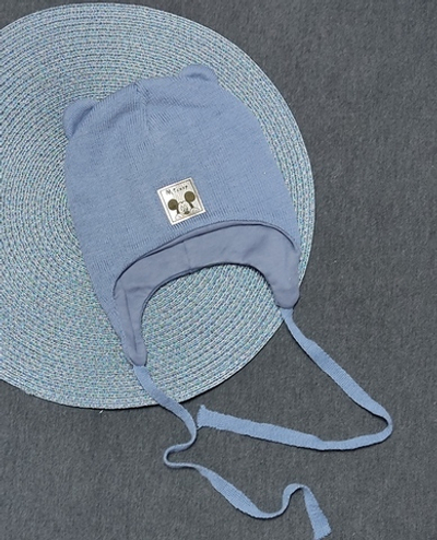 Шапочка на зав'язках "Дэмбо", бавовна ТМ "Talvi" (р. 46-48)