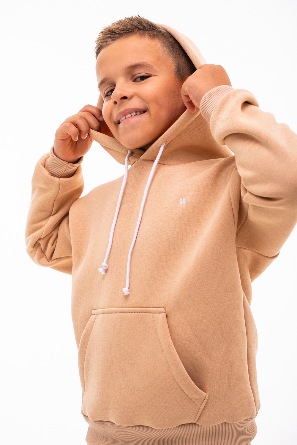 Дитячий спортивний утеплений костюм Kindamor Warm Autumn Beige для хлопчика, фліс бежевий