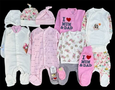 Гарний набір одягу для новонародженої дівчинки, якісний одяг для немовлят, зима, холодний демісезон (весна, осінь), зріст 56 см, бавовна