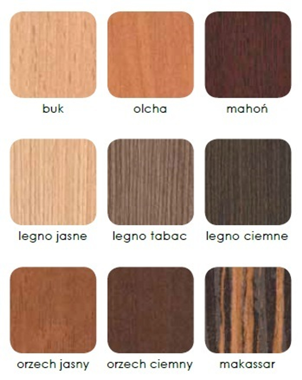 Варианты цвета для подлокотников Panda