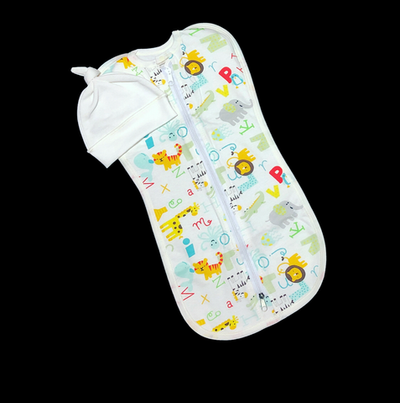 Пелюшка-кокон з шапочкою "Принт", футер ТМ "Happy TOT"