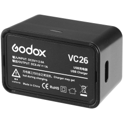 Зарядний пристрій Godox VC26 USB для акумулятора VB26 (V1/V860III/AD100Pro)