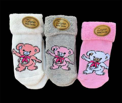 Шкарпетки "Bear", махра ТМ "Zeyno" (0-6 міс)