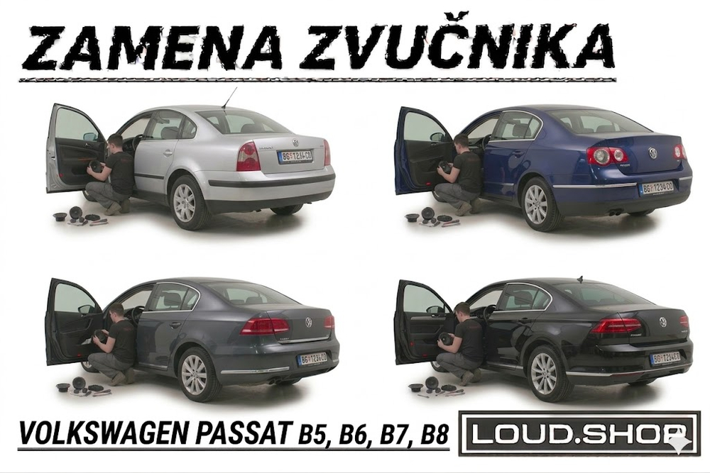 Komplet Zvučnika za Volkswagen Passat B5,B6,B7,B8