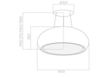 Витяжка ELICA SEASHELL BL/F/80