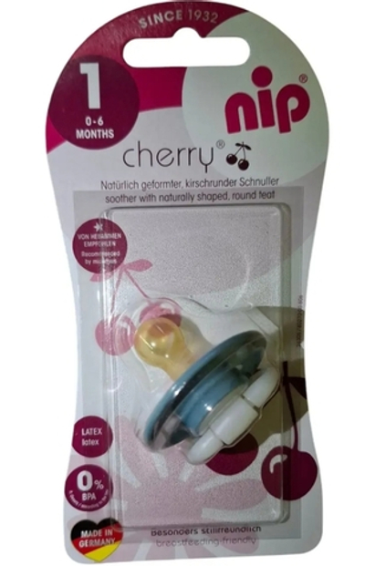 Пустушка "Cherry", латекс, № 1 (0-6 міс), 1 шт, ТМ "Nip"