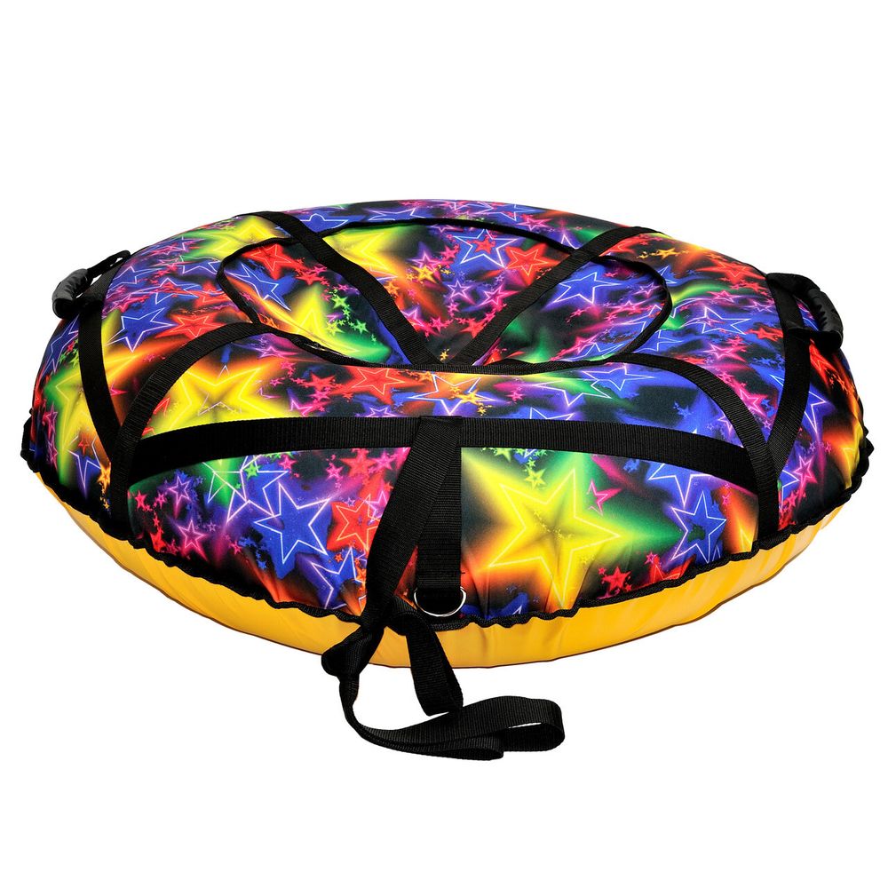 Надувные санки-ватрушки  для катания с горки "Звезда" диаметр 100 см. (Оксфорд, ПВХ)