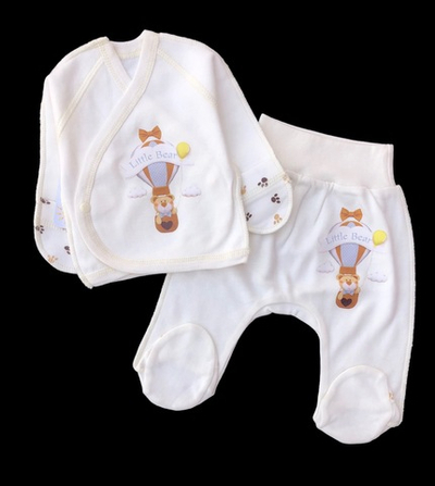 Комплект 2в1: сорочечка , повзунки "Принт", інтерлок ТМ "Happy ToT" (50 см)