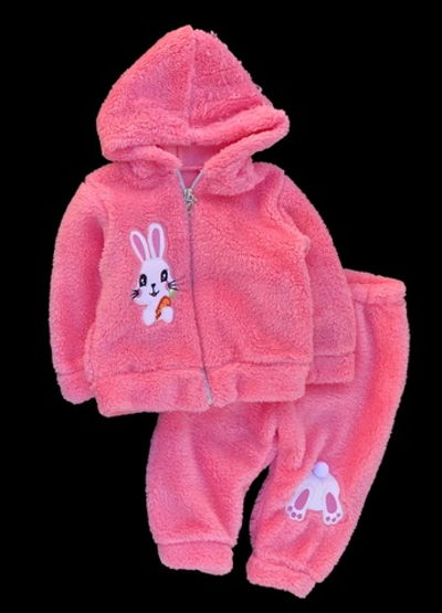 Костюм 2 в 1: кофта, штани "Rabbit", набивна махра ТМ "La Pera" (86 см)