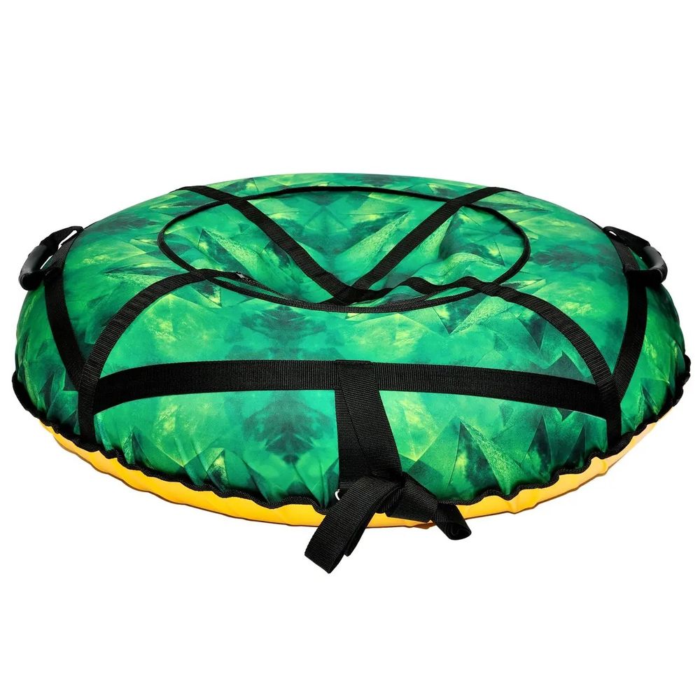 Надувные санки-ватрушки "Зеленый кристалл" диаметр 100 см. (Оксфорд, ПВХ)