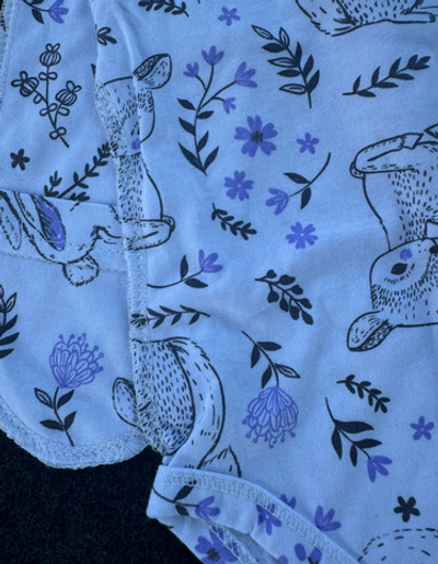 Комплект 3в1: боді з довгим рукавом, шапочка, повзуни “Принт”, кулір ТМ “Sweet Mario” (56 см)