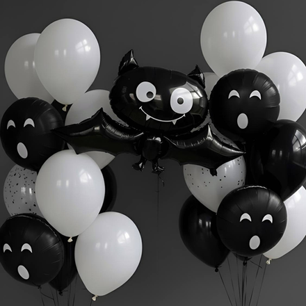 Шары на хэллоуин HALLOWEEN: привидение та летучая мышка