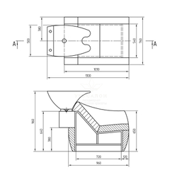 Парикмахерская мойка 1011 с подножкой