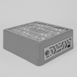 Вытяжка для маникюра настольная Ulka Pemium с фильтром, цвет серый (сетка металлик)