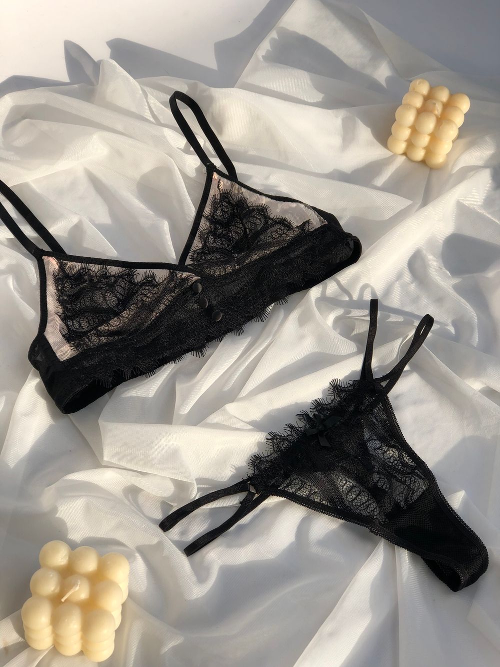 Мереживний комплект з ставкою сітка