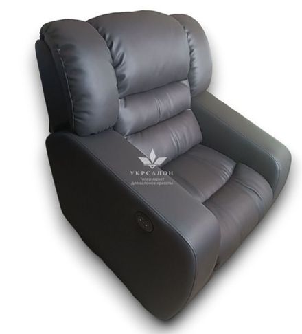 Педикюрне SPA крісло-реклайнер Ontario Lux з електроприводом та USB Stanfort Black