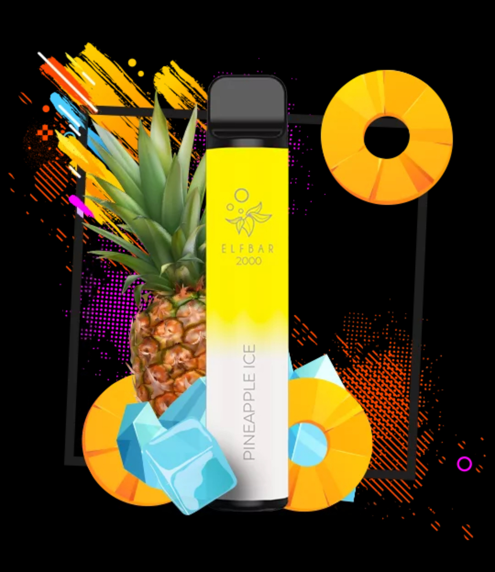 ElfBar 2000 Pineapple Ice (Эльф Бар Ледяной Ананас)