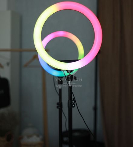 Кільцева лампа elexy 33 RGB з функцією роботи від повербанку