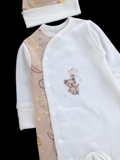 Чоловічок із шапочкою "Принт", інтерлок ТМ "Happy ТОТ" (62 см)