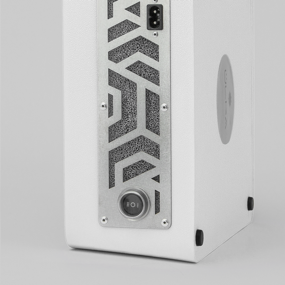 Вытяжка для маникюра настольная Ulka Pemium с фильтром, цвет белый (сетка металлик)