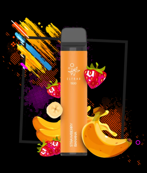 ElfBar 1500 Strawberry Banana (Эльф Бар Клубника Банан)