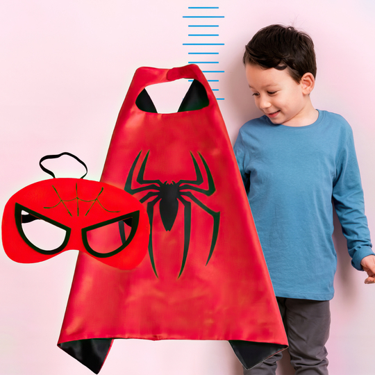 Карнавальный детский костюм плащ и маска Человек Паук Спайдермен (новый)