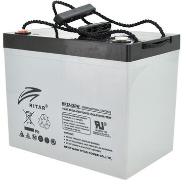 Акумуляторна батарея Ritar AGM HR12280W 12V 75Ah Gray (YT16732)