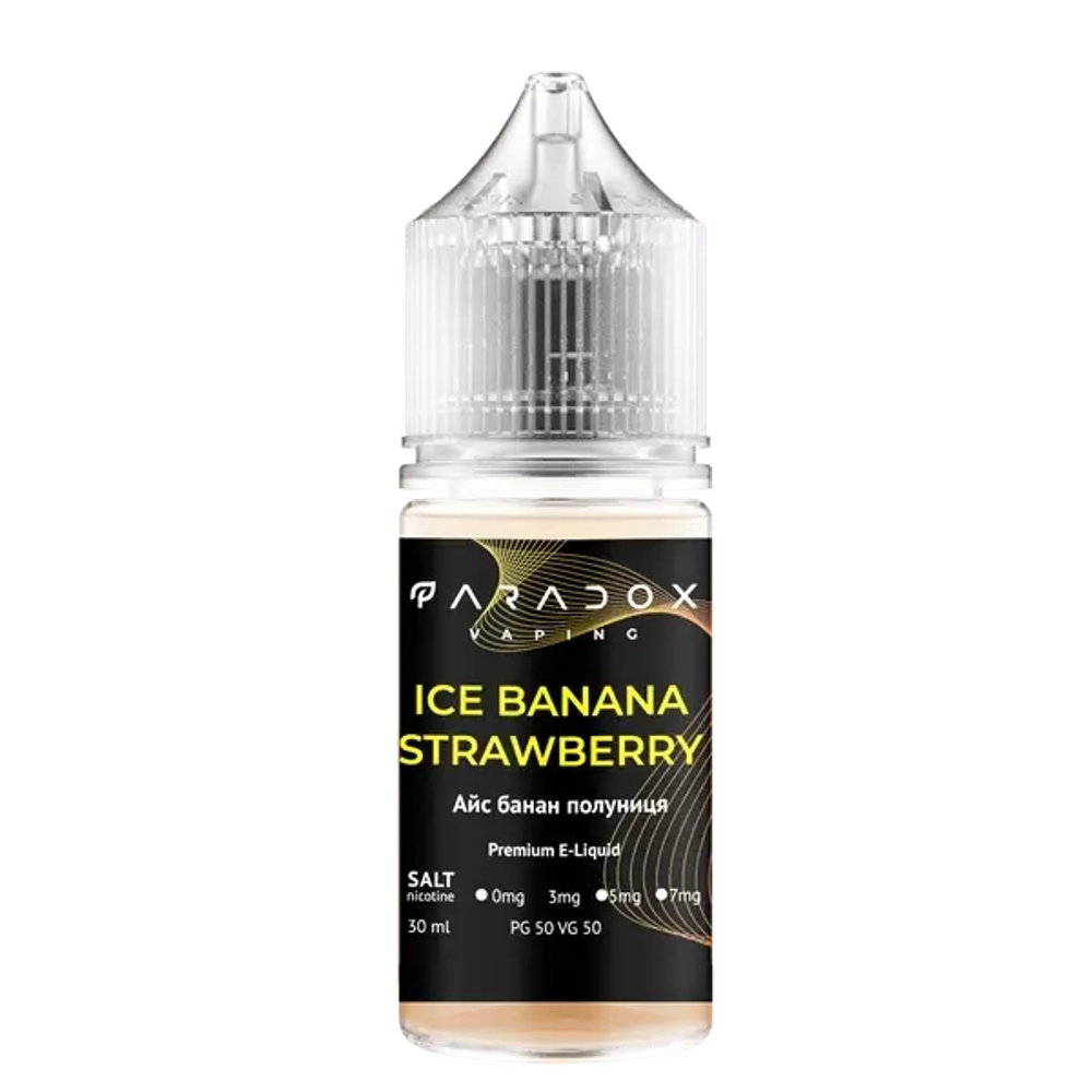 Сольова Рідина Paradox Ice Banana Strawberry 30мл (Парадокс Лід Банан Полуниця) 30mg | 50mg