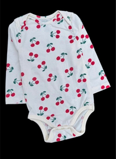 Боді з довгим рукавом "Вишеньки", бавовна, мустанг ТМ "Sin Say"