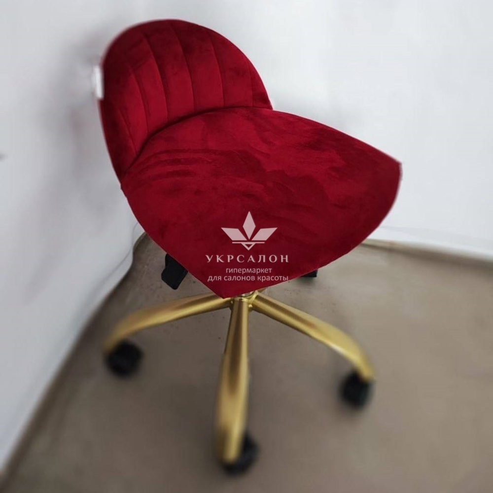 Стульчик для педикюра Rior velor Gold