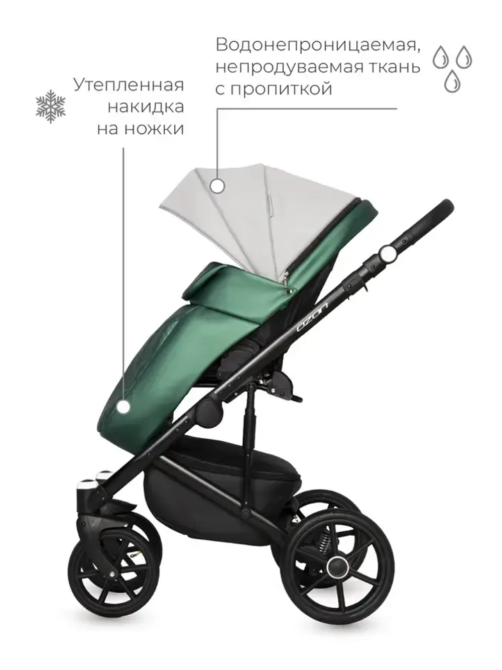 Универсальная коляска 2 в 1 Riko Ozon Shine