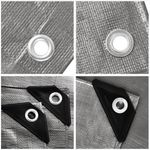 Тент 4х5 от дождя и снега, затеняющий 150г./м2 (серый) тарпаулиновый. Усиленные края.