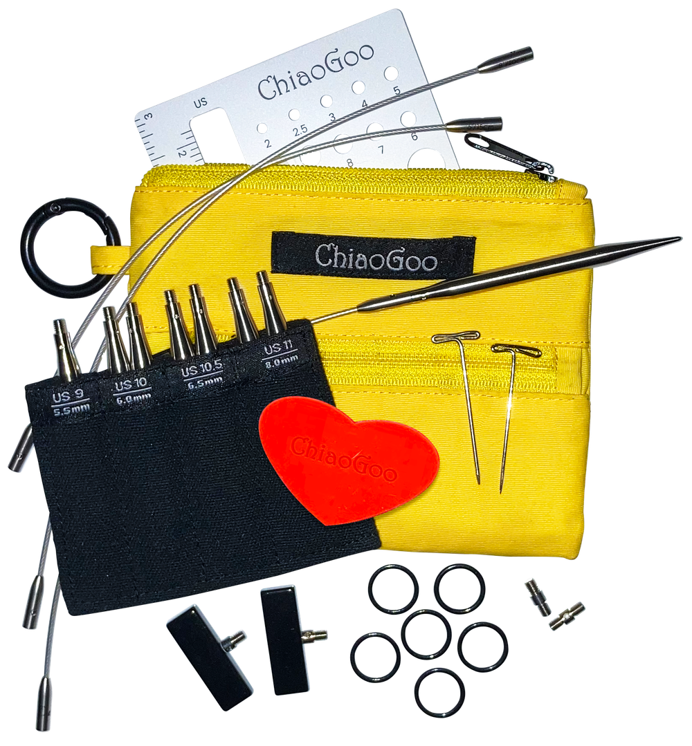Набор спиц ChiaoGoo TWIST Yellow Shorties Set (8cm)