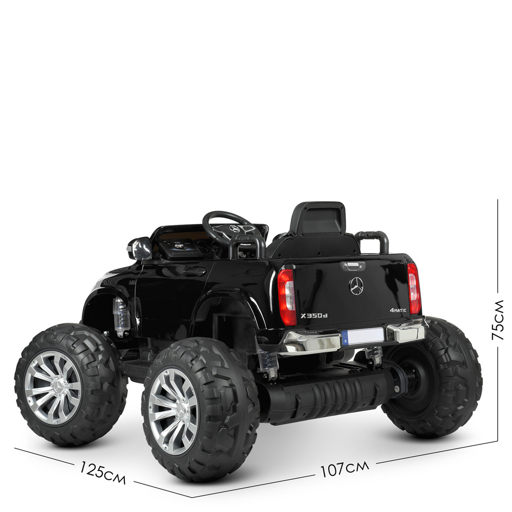 Дитячий електромобіль джип позашляховик Mercedes Monster Truck 480W 2 мотора (24V) автофарбування корпусу